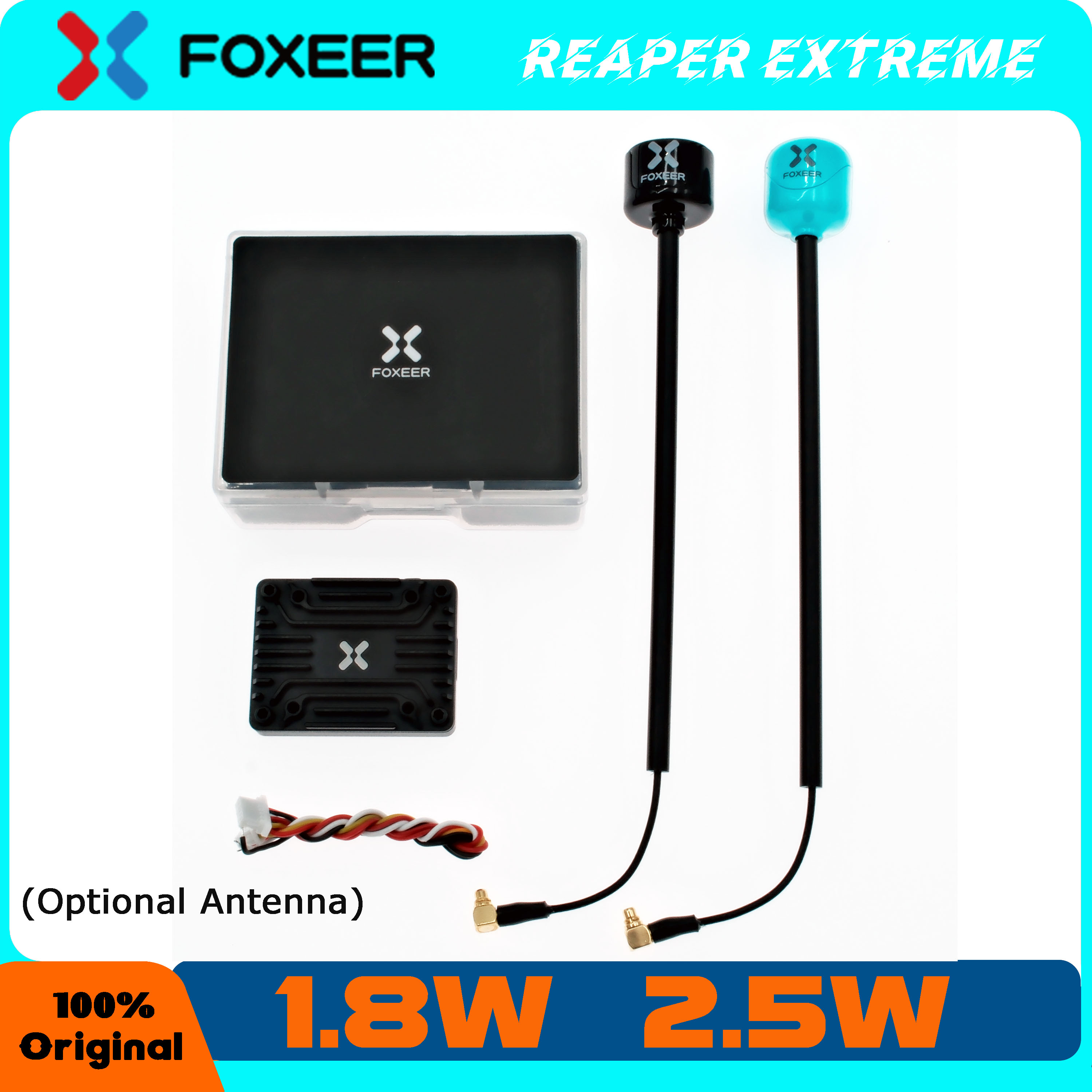 Foxeer Reaper Extreme 2.5W Vtx - جهاز إرسال Foxeer قابل للتبديل لطائرات